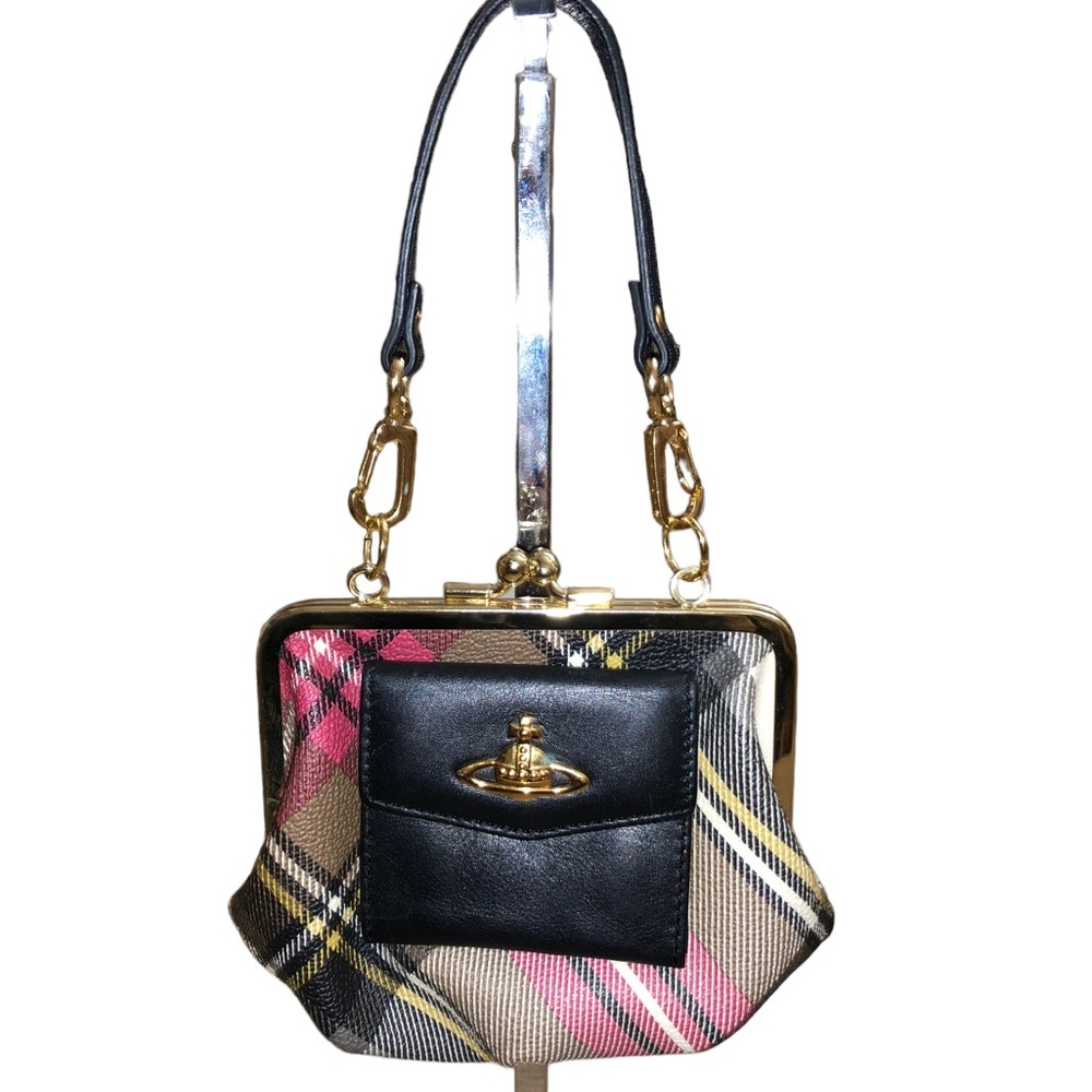 RARE Vivienne Westwood Vintage Mini Black/Red Plaid Clutch/Handbag - Picture 2 of 16